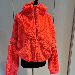 Free People Neon Coral Fleece